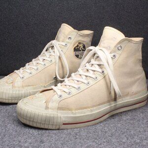 Vintage 1950s PF Flyers BF Goodrich Made in USA Canvas Gym Sneakers Mens Size 12